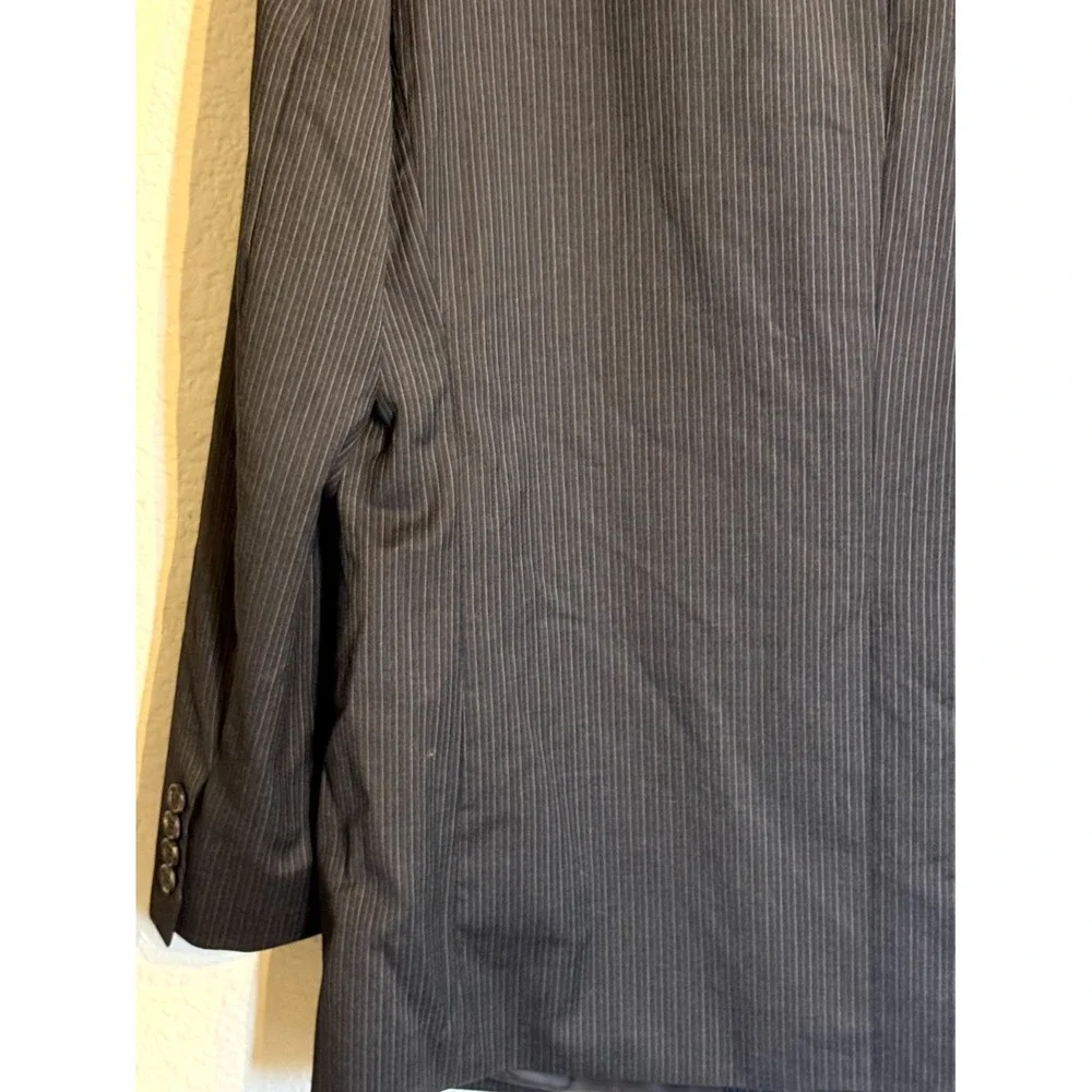 Lauren Ralph Lauren Jacket Men 46R Black Wool Striped Utility Press Low Moisture